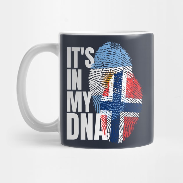 Argentinian And Norwegian Mix DNA Heritage Flag Gift by Just Rep It!!